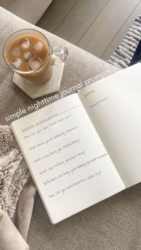 Nighttime Journal Prompts, Nighttime Journal, Nightly Journal, Manifestation Prayer, 369 Manifestation, Journal Questions, Journal Inspiration Writing, Healing Journaling, Study Tips For Students