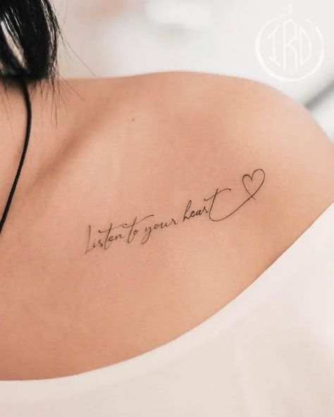 Tattoo Ideas Female Collar Bone Quotes, Tattoo Ideas On Collar Bone For Women, Collar Bone Tattoo Quotes Strength, Collar Bone Tattoo Quotes For Women, Tattoo For Shoulder For Women, Collar Bone Tattoo Ideas For Women, Ladies Tattoos Classy, Shoulders Tattoo Women, Collar Bone Quote Tattoo