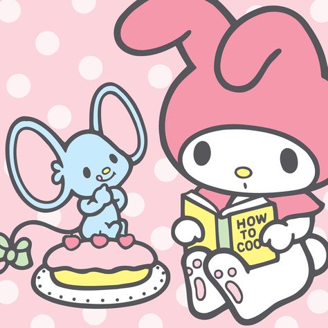 Sanrio Reading Book, My Melody Reading A Book, Sanrio Reading, My Melody Studying, Sanrio Apple Watch Wallpaper, Reading Wallpaper, Images Hello Kitty, Circus Characters, Melody Hello Kitty