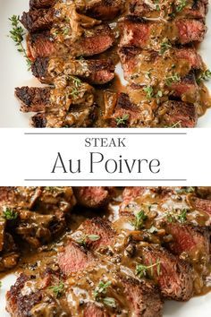 Classic Steak Au Poivre recipe Entrecote Steak Recipe, Steak Au Poivre Recipe, Porterhouse Steak Recipe, French Steak, Pepper Steak Recipe, Porterhouse Steak, Classic French Dishes, French Recipes, Pepper Steak