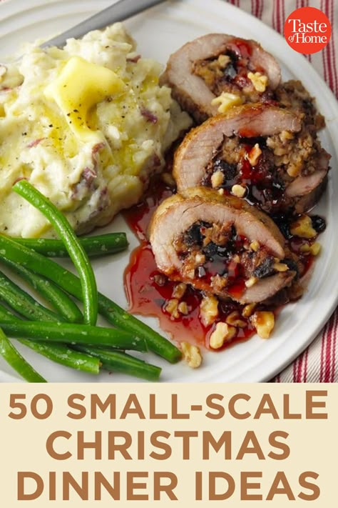 Christmas Dinner For 6 People, Christmas Meals For Small Family, Christmas Dinner Presentation, Christmas Dinner Meals Ideas, Christmas Meal For One, Christmas Dinner Recipes For Two, Fancy Christmas Menu Ideas, Small Holiday Dinner Ideas, Christmas Dinners For Two