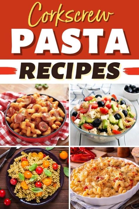 Corkscrew Noodle Recipes, Corkscrew Pasta Recipes, Corkscrew Mac And Cheese, Orcchettie Pasta Recipes, Noodles Pesto Cavatappi Recipe, Cheesy Ham Casserole, Pesto Cavatappi Noodles And Company, Corkscrew Pasta, Enchilada Pasta