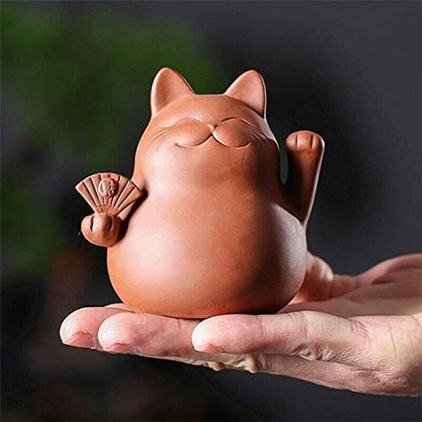 Rich Cat, Cute Lucky Cat, Tea Pet, Cute Small Animals, Mini Vase, Tea Art, Chinese Tea, Maneki Neko, Tea Tray