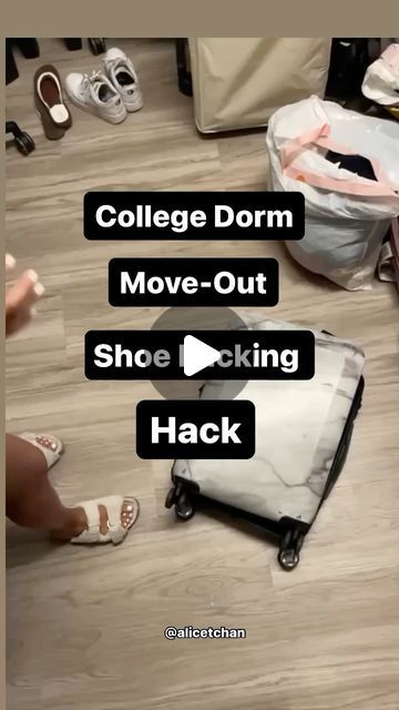 Alice 👷🏻‍♀️ Home Renovation Expert/Mentor on Instagram: "Here’s an easy shoe packing hack if you have an extra carry-on suitcase. Just grab your hanging shoe rack and fold it into the suitcase. Done and done! 👏🏼🙌🏼" Hanging Shoe Rack, Hanging Shoes, Carry On Suitcase, Packing Tips, Room Inspo, Home Renovation, Shoe Rack, Dorm Room, Carry On