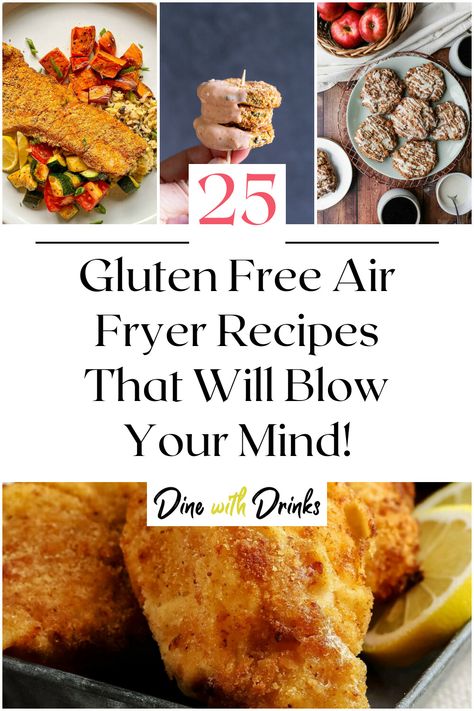 Collage of 4 gluten free air fryer recipes. Air Fryer Gluten Free Recipes, Gluten Free Air Fryer Recipes, Air Fryer Gluten Free, Air Fryer Recipes Gluten Free, Recipes Gluten Free, Best Gluten Free, Gluten Free Living, Delicious Meals, Fryer Recipes