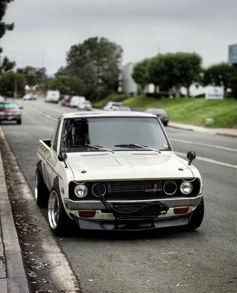 Drift Truck, Datsun Pickup, Datsun Car, Nissan Trucks, Lowered Trucks, Best Muscle Cars, Old Classic Cars, Sweet Cars, Mini Trucks