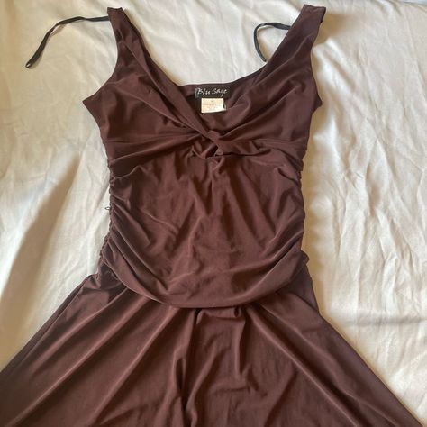 Cute Brown Dress Asymmetrical Bottom Size 6 Nwot(New Without Tags) Cute Brown Mini Dress, Brown Dress Short Hoco, Cheap Flowy Brown Mini Dress, Formal Brown Summer Mini Dress, Cute Brown Dress, Silk Mini Dress Brown, Brown Hoco Dress, Purple Maternity Dress, Maternity Dress Wedding Guest