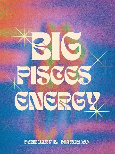 "BIG PISCES ENERGY " Art Print for Sale by muybonita | Redbubble Pisces Energy, Zodiac Collection, Energy Art, Art Print, Energy, Art Prints, For Sale, Art