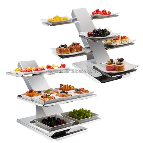 Wedding Cake Stand Decor, Buffet Risers, Perfume Bar, Taco Cart, Food Display Stands, Modern Bar Cart, Wedding Cake Stand, Catering Display, Catering Supplies