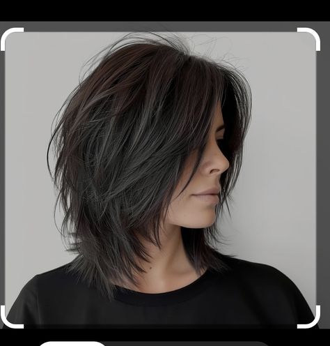 Shoulder Length Razored Hair, Funky Layered Haircuts, Ear Length Shag, Choppy Short Hair Shoulder Length, Messy Shoulder Length Hair, Medium Length Choppy Layers, A Line Bob Medium, Short Layered Haircuts Fine Hair, Modern Rachel Haircut