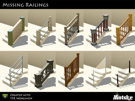 This set contains 22 missing railings, they match EA fences. Make sure that your game is fully patched and up to date for this set to show and work correctly in the game. Have fun playing!  Found... Penthouse Aesthetic, Die Sims 4, Sims 4 Bedroom, Sims 4 Expansions, Tumblr Sims 4, Casas The Sims 4, Sims 4 Gameplay, Sims House Design, Victorian Mansions