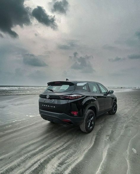 Black Harrier Car, Tata Harrier Black, Tata Harrier Black Wallpaper, Tata Harrier, Luxury Suv Cars, New Car Photo, Tata Cars, Mercedes Wallpaper, Toyota Harrier