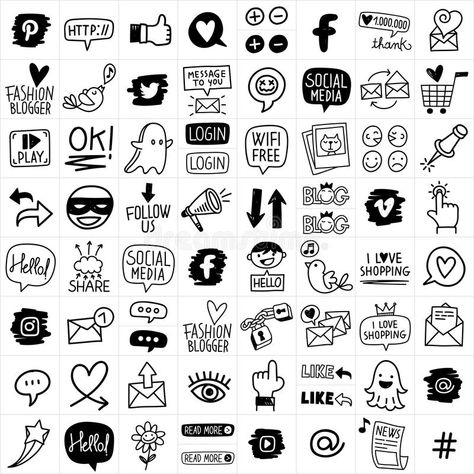 Hand Drawn Vector Social Media Icon Set. Big Very Cute Hand Drawn Vector Social #Sponsored , #ad, #advertisement, #Vector, #Hand, #Big, #Social App Drawings, Vector Graphics Design, Art Journal Therapy, Media Icon, Social Icons, Tattoo Flash Art, Hand Drawn Vector, Ios Icon, Craft Stickers