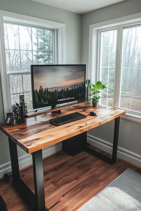 "Create your ideal workspace with a DIY Home Office Desk! 🛠️🖥️ Perfect for personalizing your work-from-home setup. 🌟✨ #DIYHomeOffice #HomeOfficeDesk #DIYProjects" Diy Home Office Desk, Diy Home Office, Home Office Inspiration, Home Office Desk, Office Inspiration, Home Office Desks, Office Ideas, Working From Home, Work Space