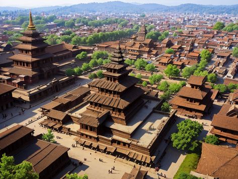 Discover Nepal's Beauty: Bhaktapur Durbar Square Architecture Bhaktapur Durbar Square, Square Architecture, Inspiring Landscapes, Durbar Square, Awe Inspiring, Nepal, Architecture, Square, Beauty