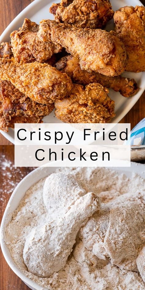 Move over KFC, this Crispy Fried Chicken Recipe is insanely juicy on the inside with an outrageous CRUNCH to each bite! Crispy Fried Chicken Recipe, Homemade Fried Chicken, Popeyes Chicken, Spicy Fried Chicken, Divas Can Cook, Spicy Chicken Recipes, Fried Chicken Recipe, Crispy Fried Chicken, Fried Chicken Recipes