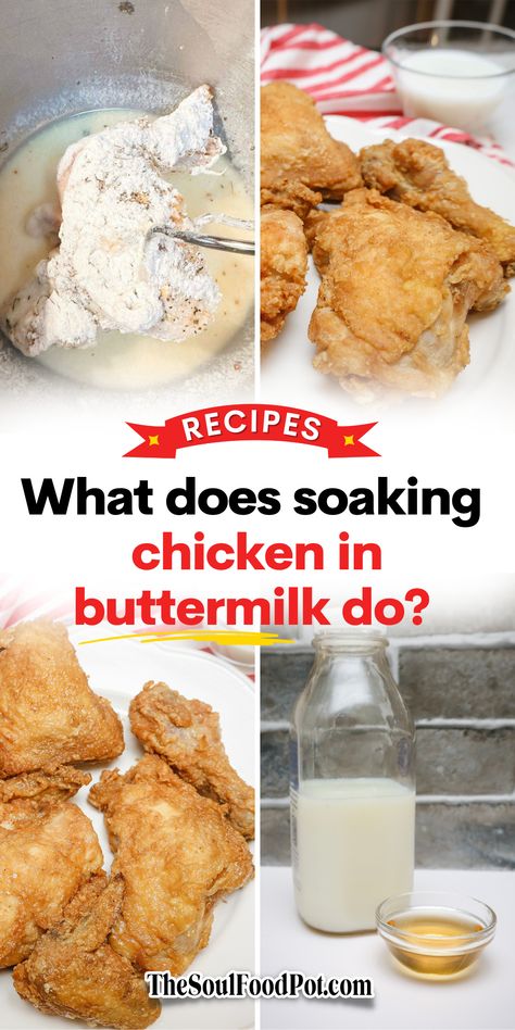 How do restaurants tenderize chicken?   
The answer is simple and easily accessible to replicate at home. 
Restaurants known for their tender, juicy fried chicken use a buttermilk marinade to tenderize the meat. Does soaking chicken in buttermilk make it tender?   
Buttermilk can tenderize the chicken without it becoming tough and chewy. What does marinating chicken in buttermilk do?
The buttermilk’s acidity helps break down protein structures in the chicken. Buttermilk is the secret ingredient! Buttermilk Chicken Cutlets, Soaking Chicken In Buttermilk, Soak Chicken In Buttermilk, Fried Chicken Marinade Buttermilk, Buttermilk Soaked Chicken, Fried Chicken Recipe With Buttermilk, Chicken Soaked In Buttermilk, Buttermilk Fried Chicken Recipe Southern Style, Chicken In Buttermilk Marinade