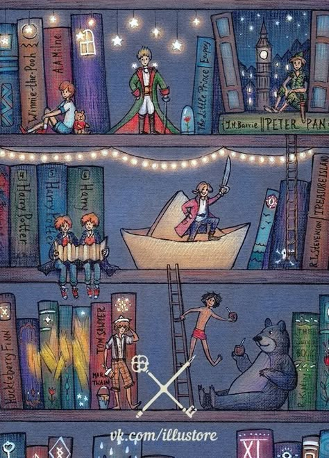 Literature Posters, Bookshelf Art, Paper Dolls Clothing, Library Art, Japon Illustration, Fairytale Art, Art Drawings For Kids, Book Nook, Love Books