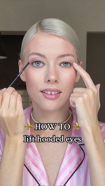 Elena Rachitskaya on Instagram: "Part 8 #hoodedeyes SMALL EVERYDAY EYELINER FOR HOODED EYES Let me start by saying that hooded eyes are not bad eyes 🫶🏼 They just need a bit of a different technique of makeup. I have two different hooded eyes. It’s normal) just try to keep balance 😅 My biggest tip for hooded eyes is “LOOK STRAIGHT INTO YOUR MIRROR” 😅 Hopefully this helps someone 🫂 If you want to see more hooded eye content like eyeliner, eyeshadow tips comment below 👇🏻 #hoodedeyes #hoodedeyesmakeup #hoodedeyemakeup #eyelinertutorial #eyeliners #eyeliner #hoodedeyestruggle #hoodedeyesmakeuplook #hoodedeyelids #hoodedeyeliner #hoodedeyesmakeuplook #eyesmakeup #eyesmakeuptutorial #eyesmakeuplook #makeuptransformation #makeuptutorial #makeuptips #howtomakeup" Eyeliner For Hooded Eyelids, Winged Eyeliner Hooded Eyes, Eyeliner For Small Eyes, Everyday Eyeliner, Hooded Eyes Tutorial, How To Do Eyeshadow, Eye Makeup For Hooded Eyes, Makeup For Small Eyes, Eyeshadow For Hooded Eyes