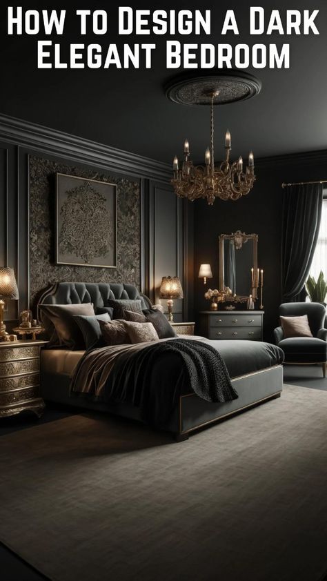 #luxurybedroom #interiordesign #bedroomdecor #bedroom #interior #luxurylifestyle #bedroomdesign #luxuryhomes #luxury #homedecor #bedroominspo #luxuryinteriors #bedroomideas #mebeljepara #furniture #furniturebandung #furniturejepara #furniturepalembang #furnitureonline #furnituremurah #furnituremedan #tokofurniture #mebelonline #mebelmurah #jualfurniture #furniturekalimantan #kamarsetpengantin #kamarsetukir #kamarsetterbaru #luxuryliving Moody Dark Bedroom, Dark Elegant Bedroom, Minimalist Tips, Elegant Bedrooms, Modular Bedroom, Academia Bedroom, Bedroom Revamp, Western Gothic, Silver Bedroom