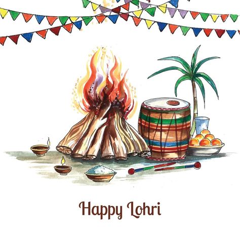 Happy lohri holiday background for punjabi festival Happy Bhogi Images, Happy Bhogi, Lohri Festival, Pongal Festival, Traditional Festival, Happy Lohri, Kite Festival, The Sun Rises, Makar Sankranti