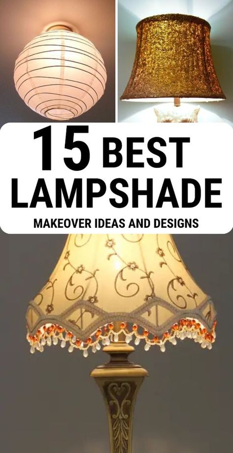 Give your lampshade a new makeover with these designs. Diy Lamp Shade Makeover Ideas, Lamp Shade Makeover Ideas, Diy Lamp Shade Makeover, Lamp Shade Makeover, Best Fabric Paint, Diy Lampshade Makeover, Lampshade Redo, Decorate Lampshade, Natural Lamps