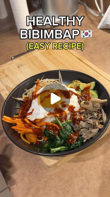 Korean Bimbap Bowls, Bimbap Bowls Recipe, Bibimpab Korean, Bibimbap Vegetarian, Korean Vegetarian Recipes, Korean Bibimbap, Bibimbap Recipe, Food Lifestyle, Yummy Yummy