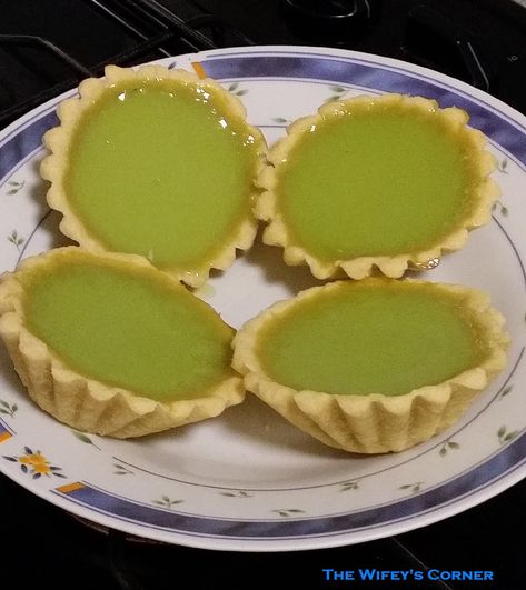 Pandan Custard Filling, Pandan Macarons, Pandan Dessert, Pandan Custard, Custard Recipe Easy, Chinese Desserts, Custard Tarts, Coconut Tart, Thai Desserts