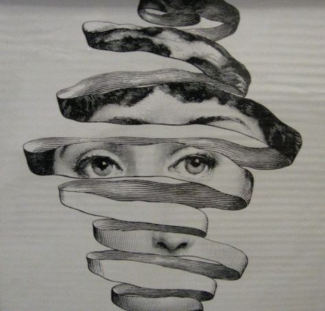 Piero Fornasetti (1913-1988), 11000 Amazing Artworks! | YouArts Esher Art, Thinking Face, Twisted Art, Igcse Art, Escher Art, King Style, Rose Sketch, 10 November, Surreal Artwork