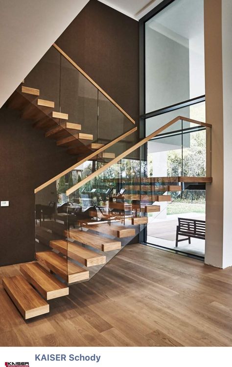 Modern Staircase Railing, Staircase Contemporary, Modern Staircase Design, تحت الدرج, Staircase Design Ideas, Modern Stair Railing, Contemporary Stairs, Escalier Design, Glass Stairs