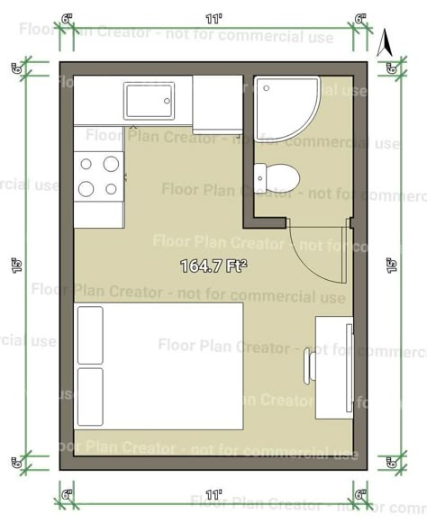 Small Shed Layout, Tiny Home Studio Layout, Small Studio Plans Layout, Shed Home Layout, 12x24 Studio Floor Plans, Small Studio Floor Plans, 20x20 Studio Floor Plan, Tiny Home Floorplan Studio, 10x16 Shed Plans Tiny House