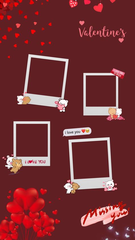 Valentine Day Frame, Love Frame Instagram Story, Valentines Frame Ideas, Love Photo Frames For Editing, Photo Template Aesthetic Love, Valentine Story Instagram Ideas, Love Collage Couple, Love Collage Template, Love Templates Instagram Stories