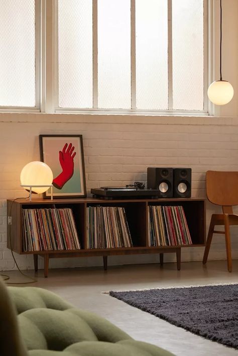 UO Home: Décor + Furnishings | Urban Outfitters Vinyl Record Room, Vinyl Room, Record Room, Apartment Decoration, Storage Console, Vinyl Storage, Record Storage, Apartment Decor Inspiration, Apartment Inspiration