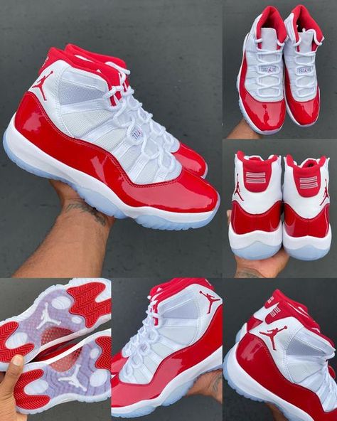 Cherry Jordan 11, Jordan 11 Cherry, Jordan 11s, Red Jordans, Trendy Shoes Sneakers, Shoes Drawing, Cute Nike Shoes, Cute Nikes, Shoe Inspo