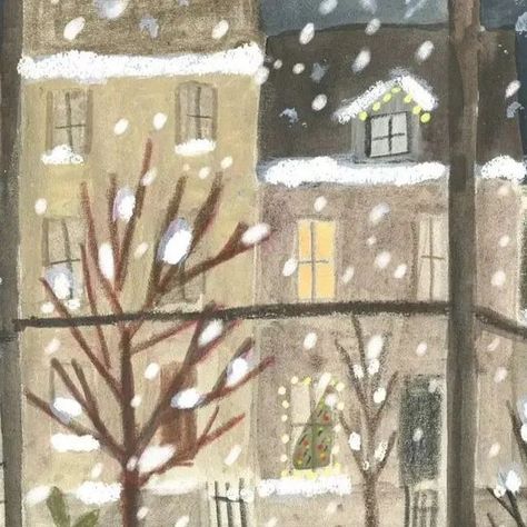 Portfolio Pieces, Window Illustration, 달력 디자인, Graphic Art Prints, Winter Illustration, Picture Books Illustration, Illustration Art Drawing, Winter Art, Days Left