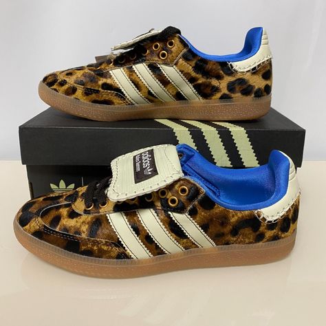 adidas Originals Samba x Wales Bonner Leopard Print... - Depop Leopard Print Sambas, Leopard Sambas, Samba X Wales Bonner, Leopard Adidas, Wales Bonner, Adidas Samba, Christmas Wishlist, Samba, Adidas Originals