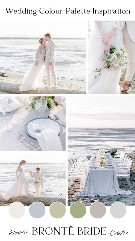 Modern Wedding Colour Palette Inspiration | Beach Wedding | Fine art Spring colour scheme Modern Wedding Colours, Cruise Wedding Color Scheme, Beach Wedding Pallet, Wedding Colour Schemes Beach, Beach Wedding Colour Palettes, Beach Wedding Motif, Beach Wedding Theme Ideas Color Palettes, Beach Wedding Colour Scheme, Wedding Colour Palettes Summer