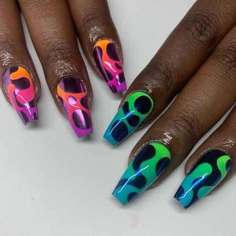 Vacation Nails Coffin, Detailed Nails, Coining, Bubble Nails, Beauty Nails Design, Nails 2022, Pretty Nail Art Designs, Vacation Nails, Bling Acrylic Nails