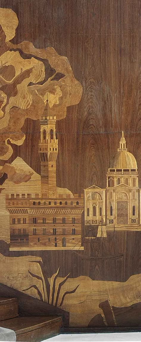 Piero Portaluppi, Italian Buildings, 1930s Interior, Marquetry Furniture, Marquetry Art, Wood Marquetry, Eltham Palace, Luxury Painting, Interior Art Deco