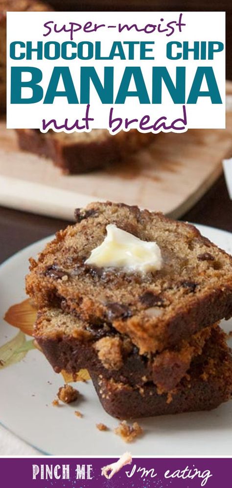 Banana Nut Chocolate Chip Bread Recipe, Banana Nut Bread Recipe Moist, Chocolate Chip Banana Nut Bread, Chocolate Chip Bread Recipe, Chocolate Bread Recipe, Gifts For Neighbors, Chocolate Chip Banana Bread Recipe, Mini Loaves, Banana Nut Bread Recipe