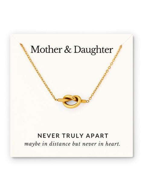 PRICES MAY VARY. To My Mother: For your dearest mom, just let her know she'll always be important in the heart of her daughter with a special bond since the very first day. This mother and daughter necklace gift is a truthful message for that Well-Handcrafted Jewelry: Our Dainty Necklace is made from high quality stainless steel, 17.5" cable chain with 2" extender, love knot pendant Heartfelt Message Card Included: Make your gifts to be more special with a meaningful message card. Short and swee Christmas Gift For Mom From Daughter, Things To Get Your Mom For Her Birthday, Mother Daughter Jewelry Ideas, Mom Christmas Gifts Ideas From Daughter, Cute Gifts For Mom Birthday, Customizable Necklace For Mom On Valentine's Day, Xmas Gifts For Mom From Daughter, Engraved Necklace For Mom Valentine's Day Gift, Personalized Necklace For Mom On Valentine's Day