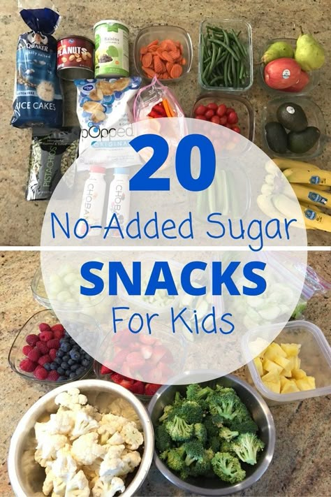 This list of no-added sugar snacks is a great reference of nutritious snacks for kids and parents looking for lower sugar options. /MomNutrition/ No Sugar Snacks, Sugar Detox Recipes, Sugar Free Snacks, Sugar Detox Diet, Healthy School Snacks, Healthy Sweet Snacks, Snacks For Kids, Nutrition Sportive, Sugar Free Diet