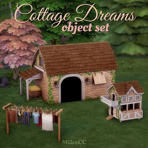 Sims 4 Cottage, Sims 4 Decades Challenge, Sims Medieval, Sims 4 Traits, Sims 4 House Building, Sims 4 House Design, Sims 4 Gameplay, Sims 4 Mm, Sims 4 Cc Packs