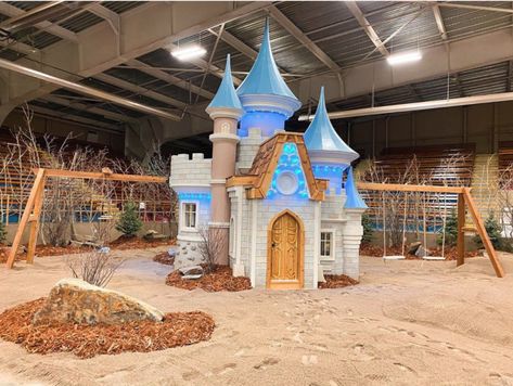 These Disney Playhouses are BANANAS. Find Out Where To Get Them. Castle Playhouse, Outdoor Playhouses, Disney Play, Backyard Activities, Wooden Playset, Outdoor Play Area, Playhouse Outdoor, Castle House, Disney Food Blog