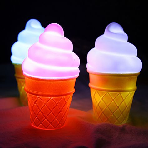 There are very few things that come close to the level of joy and happiness an ice cream cone brings. Whether you are a kid or an adult, your favorite ice cream Cute Ice Cream, Night Lamp, Neon Lights, Ice Cream Cone, Night Lamps, Joy And Happiness, Dear Santa, Egg Cup, Nail Stickers