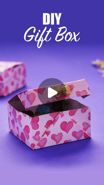 D.I.Yay! on Instagram: "DIY Gift Box | Follow @d.i.yay  #diy #diyvideos #diyprojectideas #diytutorial #diycrafts #artandcraft #easyDIY #papercrafts #giftbox #giftideas #gifting #crafting #craftideas #handmadegifts #howtomake" How To Make A Small Gift Box Diy Paper, Diy Candy Box Gift, How To Make A Gift Box Diy, How To Make Gift Boxes, Paper Gift Boxes Diy, How To Make A Box, Box Making Tutorial, Diy Gift Boxes, Homemade Gift Boxes