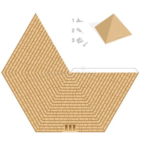 Pyramid Cutout Template, Cardboard Pyramid How To Make, Pyramid Template Free Printable, Pyramid Project Ideas, Pyramid Craft, Pyramid Template, About Mathematics, Ancient Egypt Crafts, Pyramid Model