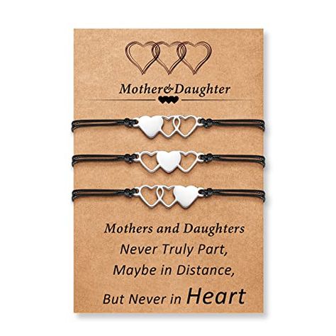 Limited-time deal: Desimtion Mother Daughter Bracelets Set for 2,3,4,5,6 Mothers Day Gifts for Mom from Daughter Mommy and Me Matching Heart Wish Bracelets Mother Daughter Bracelet Set, Gifts For Mom From Daughter, Mother Daughter Jewelry, Mother Daughter Bracelets, Shoe Bags For Travel, Preschool Gifts, Mother Daughter Necklace, Heart Shaped Pendant Necklace, Diy Gifts For Kids