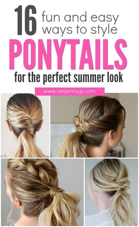 Fun Ponytail Hairstyles Short Hair, Easy Cute Ponytails For Medium Hair, Fashionable Ponytails, Twisted Ponytail Hairstyles, Easy Hairstyles For Long Hair Tutorial, Summer Hair Updo Easy Casual, Ponytail Hairstyles Easy Medium Length, Easy Summer Updos For Long Hair, Casual Ponytail Hairstyles