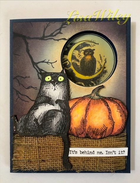 A Snarky Halloween – Crafty Coyote Snarky Cats Halloween Cards, Crazy Cats Cards, Tim Holtz Tutorials, Mr Bones, Cats Halloween, Mixed Media Cards, Card Crafting, Cat Halloween, Cat Cards